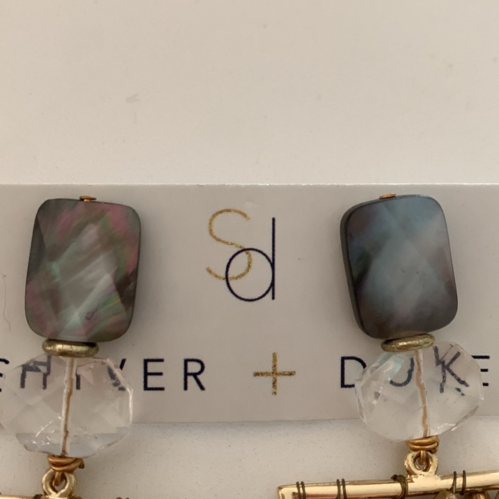 Shiver + Duke stone beaded earrings - Picture 5 of 6